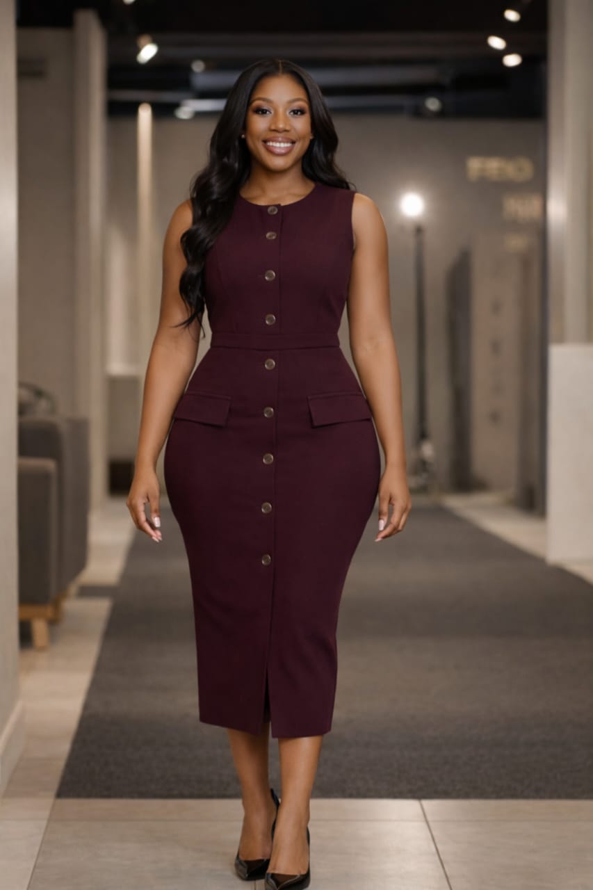 Zara long sleeveless Corporate dress
