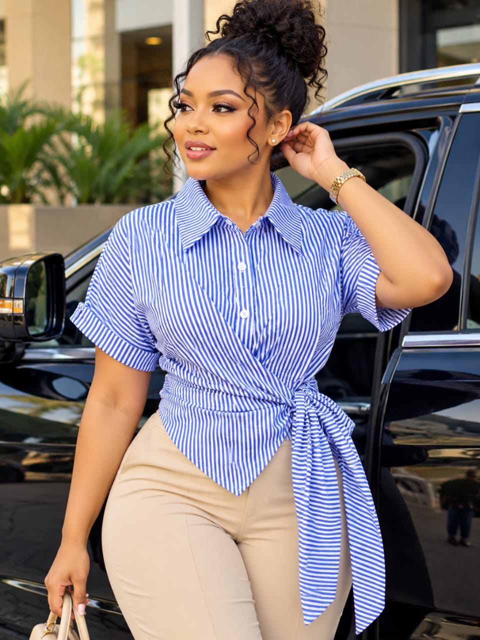 Fancy crop zara top