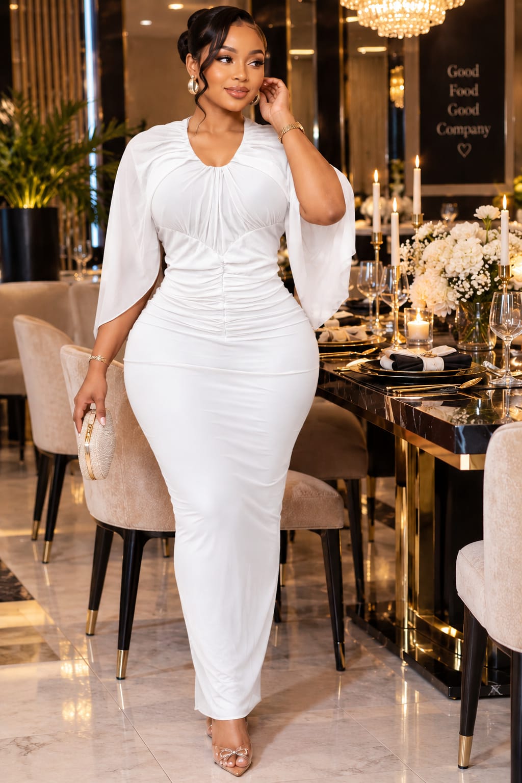 Lace dinner dress