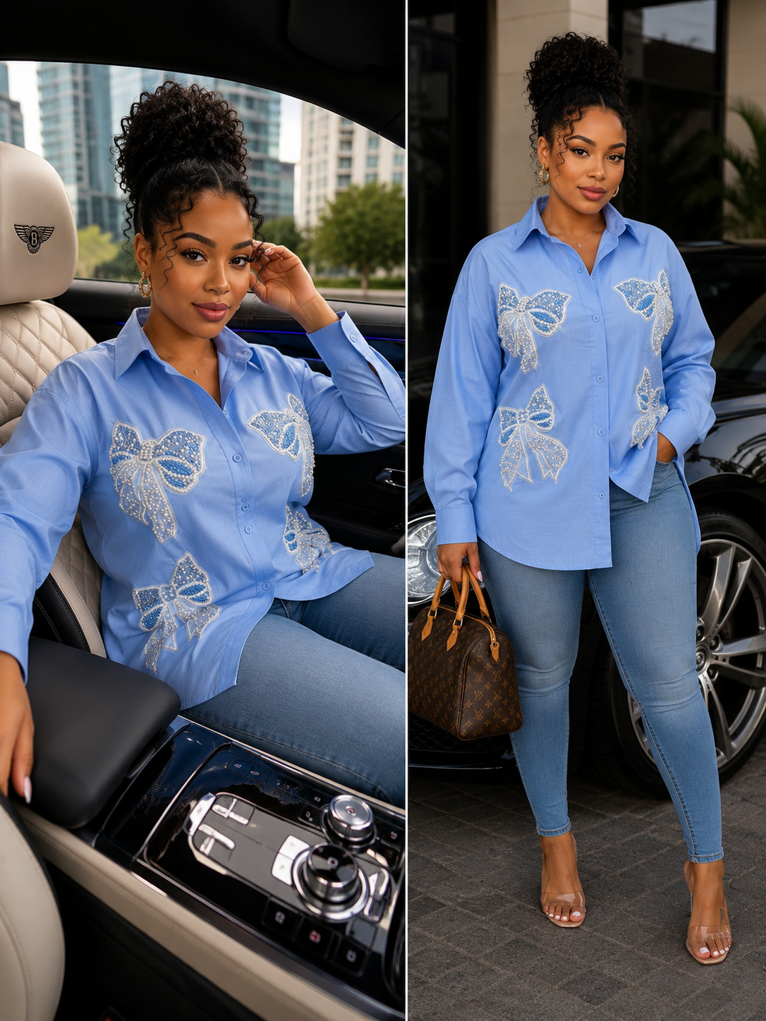 Butterfly linen shirt