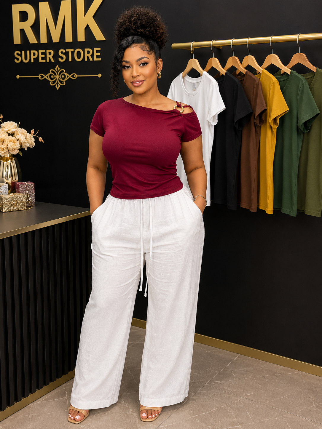 Cotton fitting micro tops