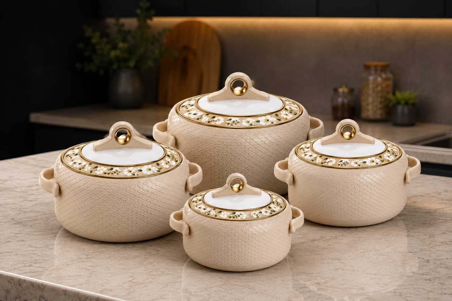 Coral Hot pot set (4 pieces)